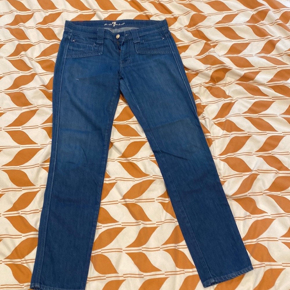 7 for all mankind skinny ankle jeans size 28.